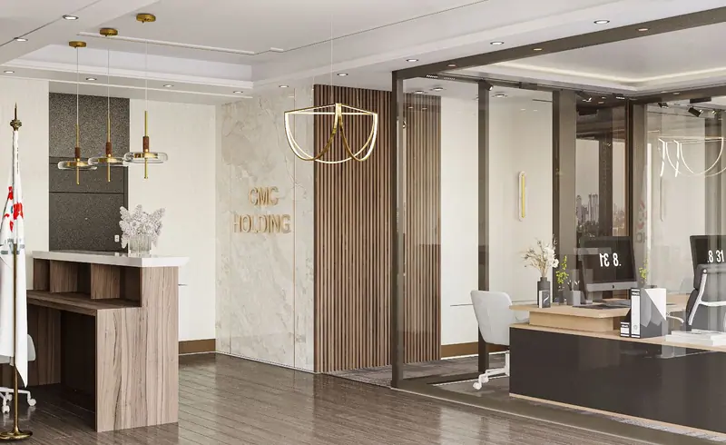 CMC Holding Ofis — Resepsiyon ve cam bölmeli ofis, Başakşehir (2/13)