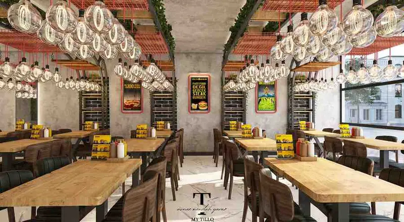 Ercan Burger Restoran — Kemerli duvar önü masalar, Başakşehir (8/8)