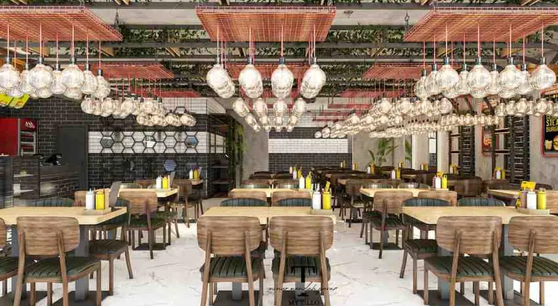 Ercan Burger Restoran — Salonun genel görünümü, Başakşehir (6/8)