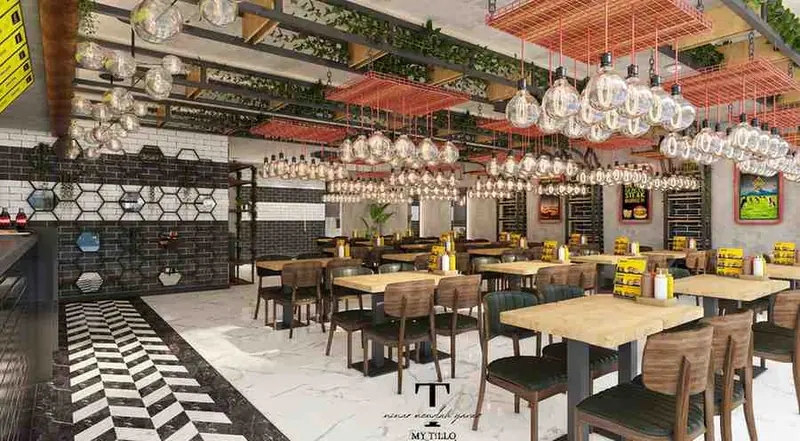 Ercan Burger Restoran — Altıgen aynalı duvar önü, Başakşehir (7/8)