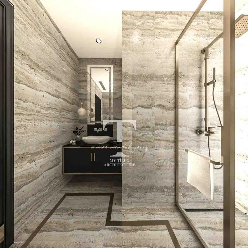 Safer Business Ofis — Traverten banyo, Başakşehir (1/20)