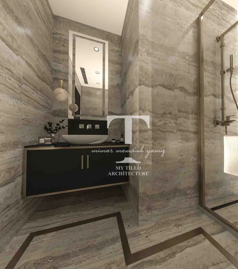Safer Business Ofis — Traverten banyo, Başakşehir (6/20)
