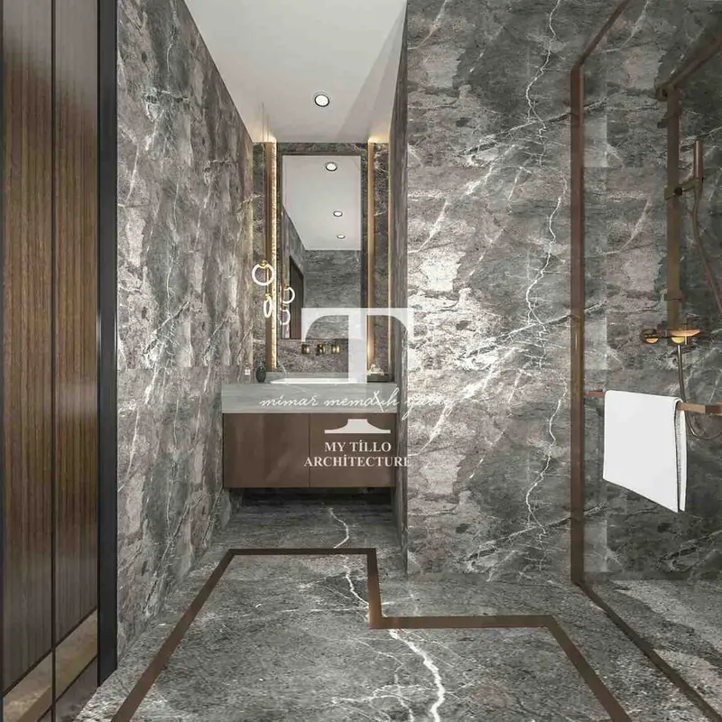 Safer Business Ofis — Gri mermer banyo, Başakşehir (8/20)