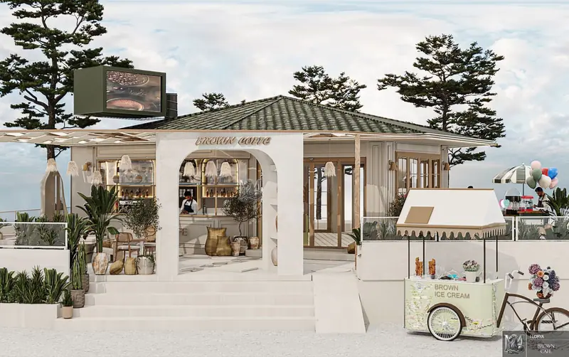 Bahçezade Cafe — cafe tasarımı, Florya