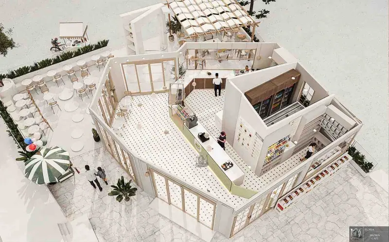 Bahçezade Cafe — Kuşbakışı yerleşim, Florya (9/18)