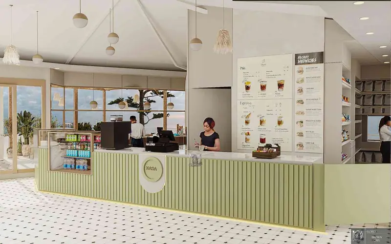 Bahçezade Cafe — Banko ve menü panoları, Florya (11/18)