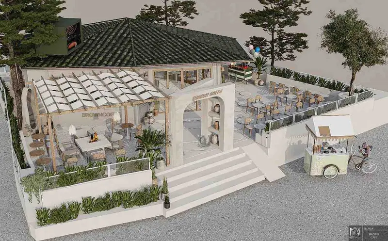 Bahçezade Cafe — Teras ve giriş merdiveni, Florya (13/18)