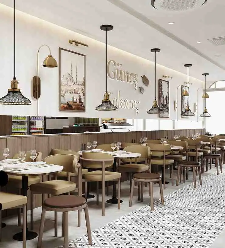 Güneş Kokoreç — Tabela duvarı ve salon, Üsküdar (1/11)