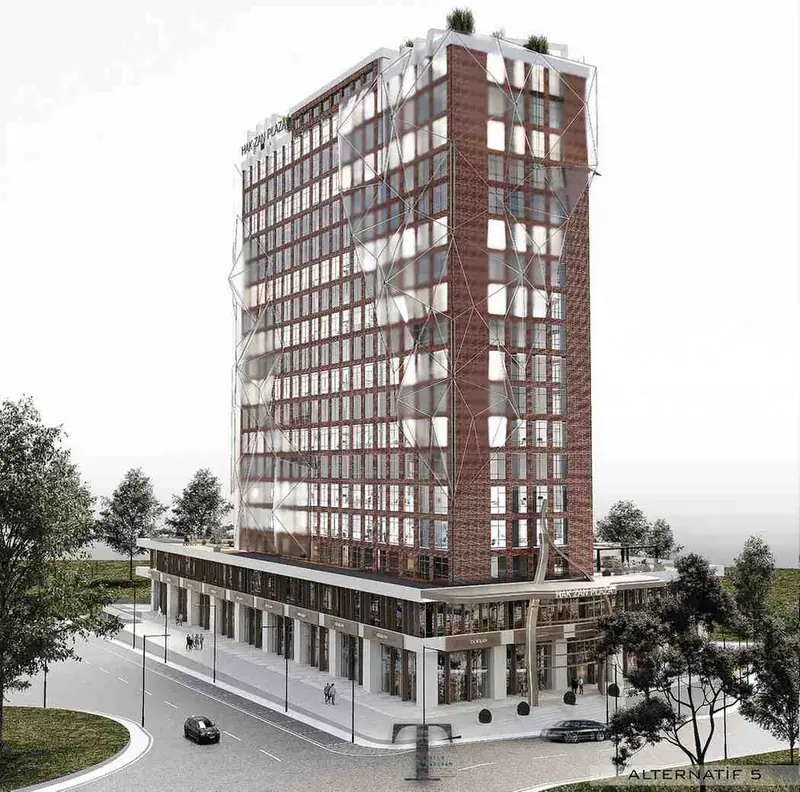 Hakzan Plaza Cephe — Alternatif 5, köşe görünümü, Bahçeşehir (4/11)
