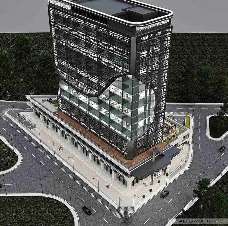 Hakzan Plaza Cephe — Alternatif 7, kuş bakışı, Bahçeşehir (9/11)